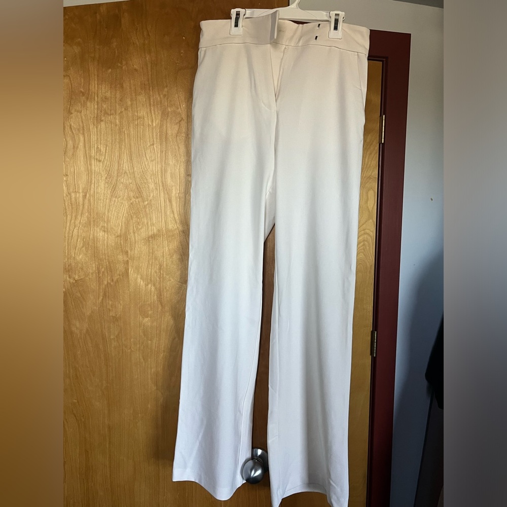 Cream wide leg trousers